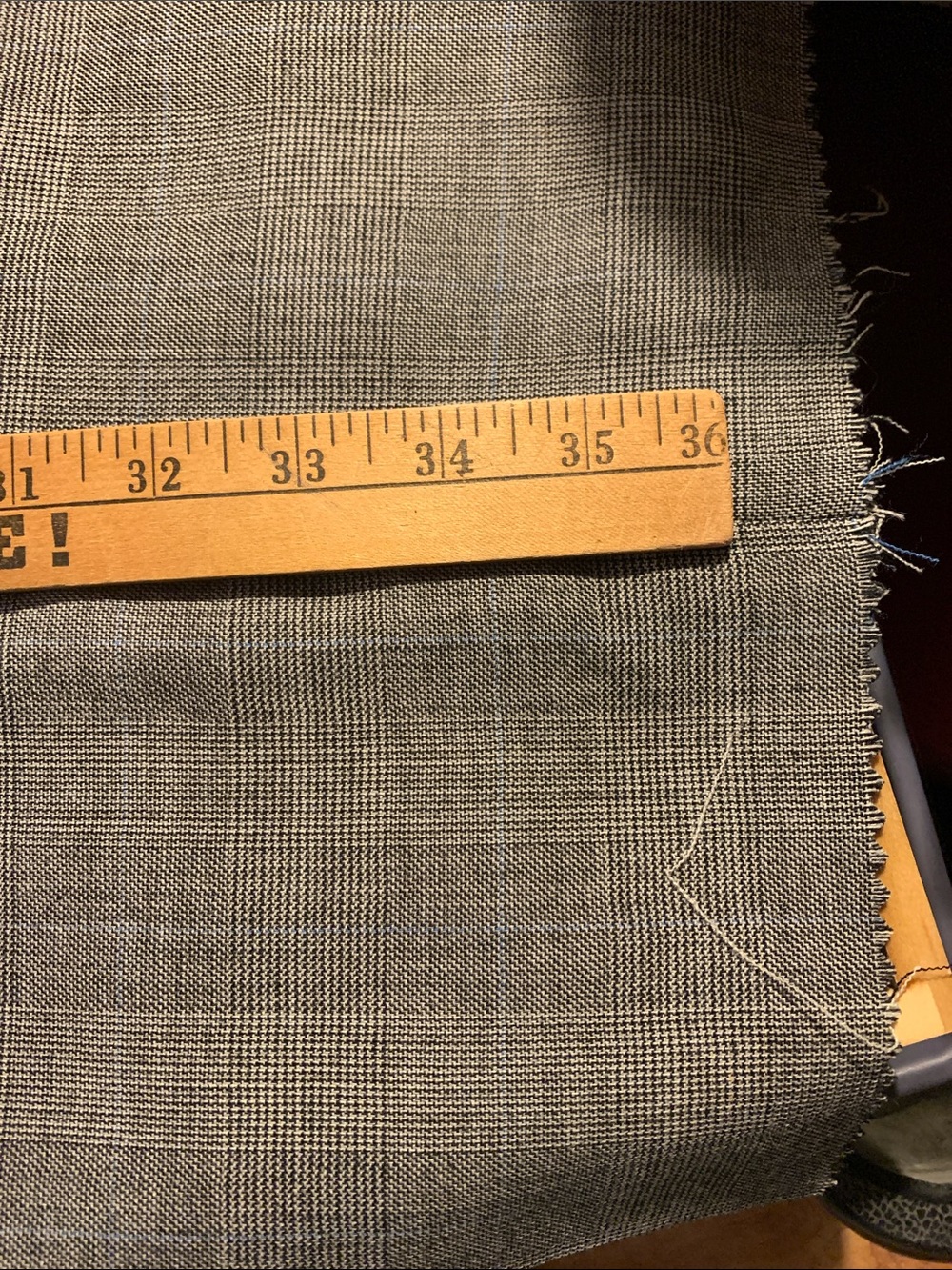 NWT Made in USA 100% worsted wool vintage Gray GlenPlaid Dress Pants unhemmed - Picture 5 of 6